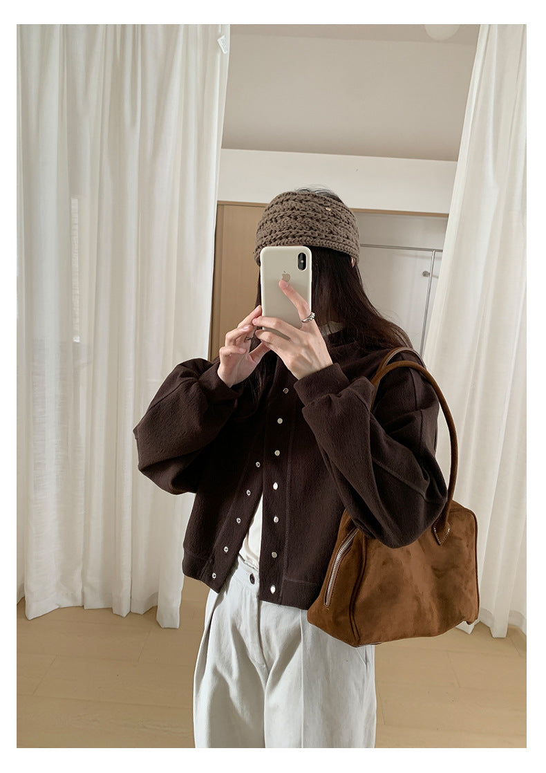 【H567】實拍秋冬挺版圓領棒球服外套251021