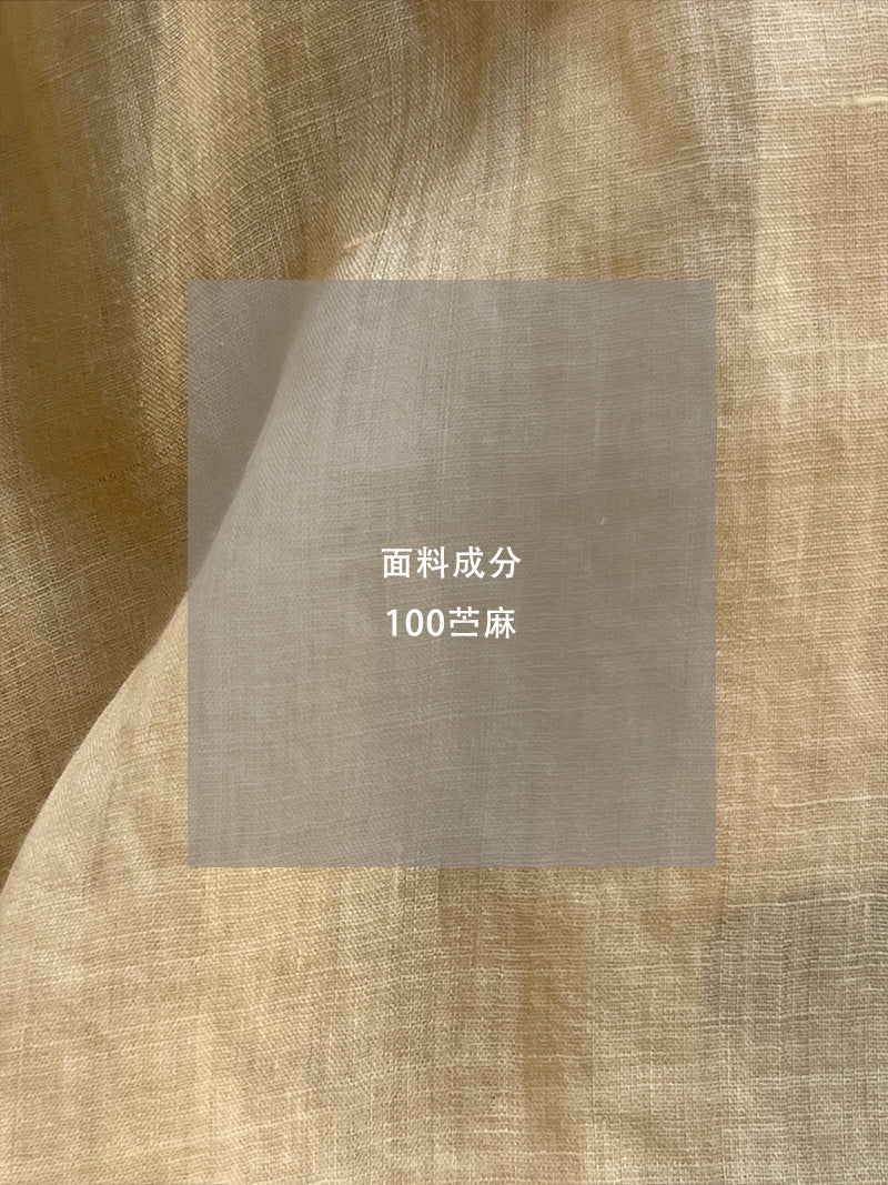 【cimz6521】會呼吸的防曬100%苧麻燈籠袖兩穿長袖襯衫/薄外套260402