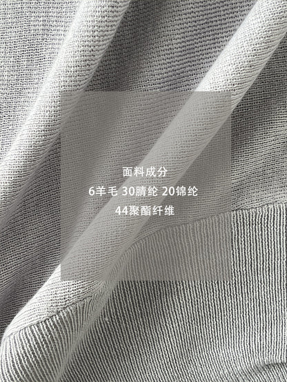【cimzA1020】實拍法式慵懶收腰鈕扣蝙蝠袖針織衫260122