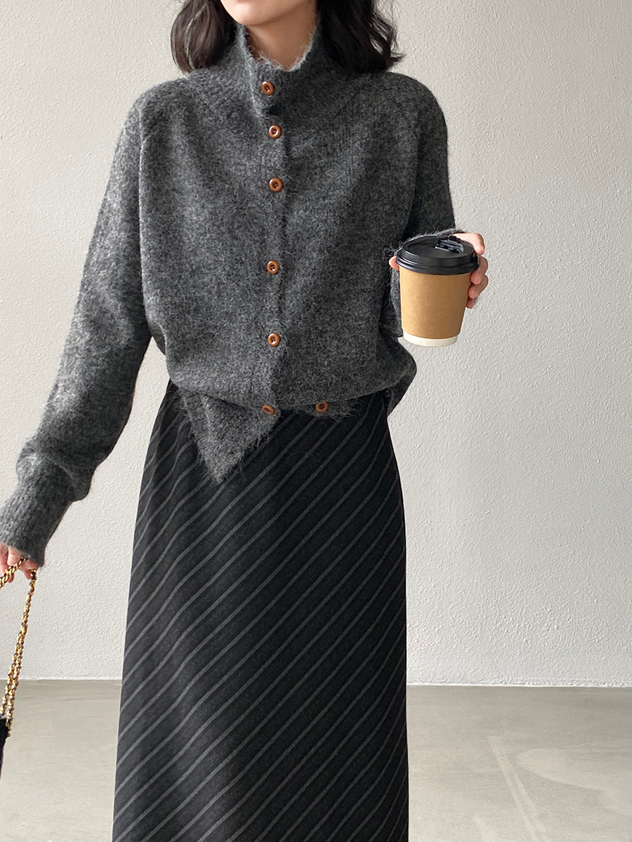 【cim8616】實拍質感加厚慵懒態度高領針織毛衣251114