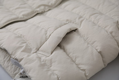 【LD11067】實拍簡約設計保暖立領含絨棉服外套（白鴨絨50%)
251209