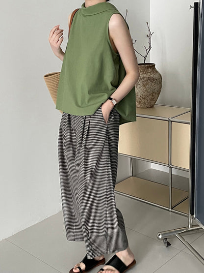 【cim5611】實拍日系私服必備文藝寬鬆百搭高腰直筒闊腿褲250227