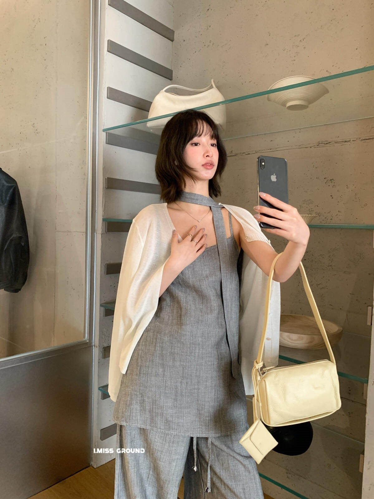 【】IMISS高品质亚麻吊带背心女2026夏季新款时尚百搭小衫衣服(配飘带