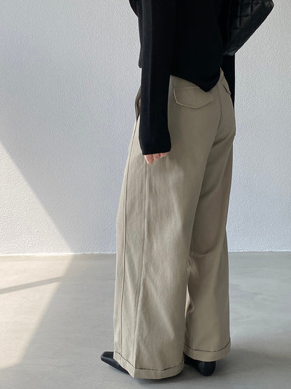 【cim1678】實拍法式高級優雅感顯瘦天絲棉直筒褲251030