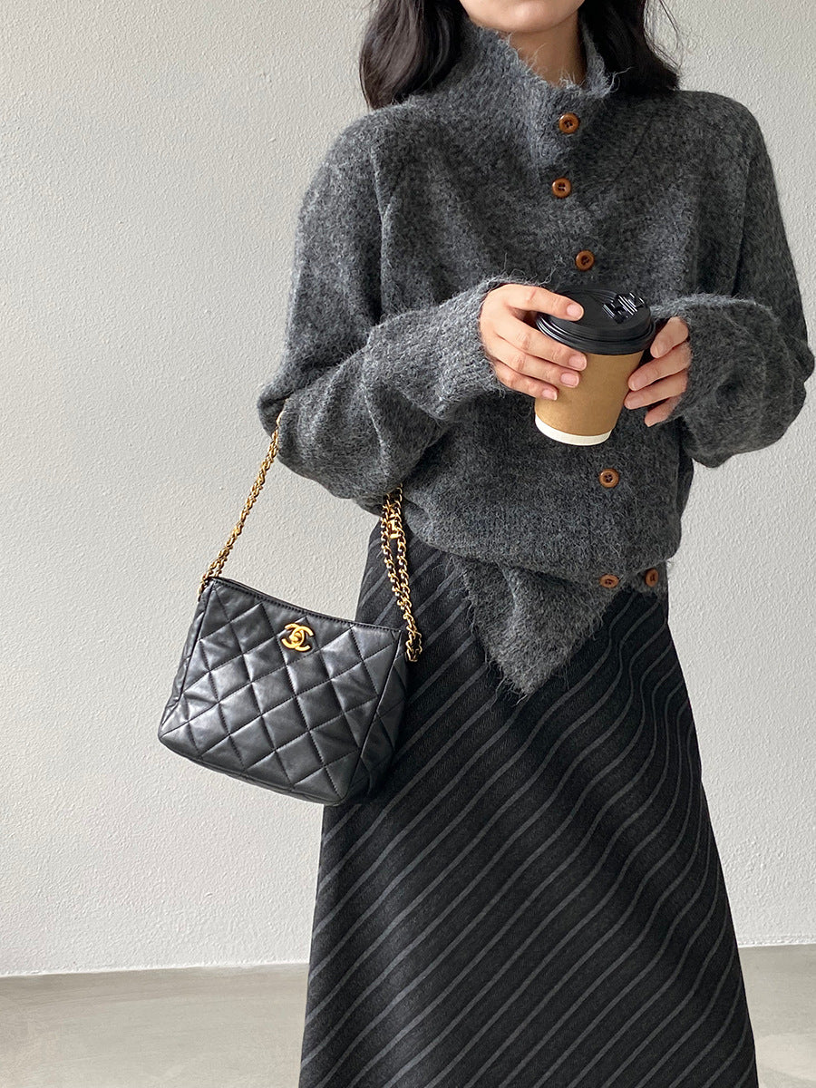 【cim8616】實拍質感加厚慵懒態度高領針織毛衣251114