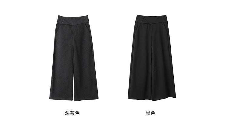 【LD11048】實拍S~XL秋冬毛呢厚款高腰直筒褲251202