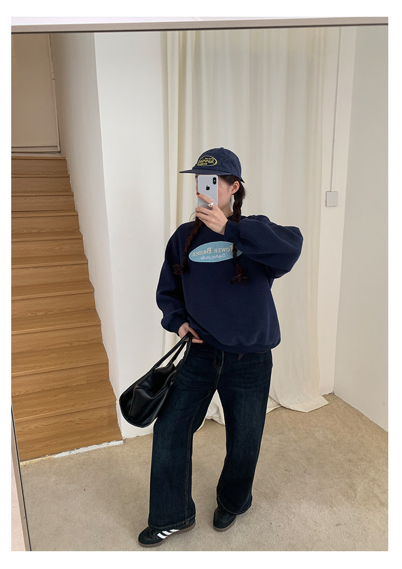 【H5483】實拍S~XL復古加厚水洗直筒牛仔褲251109