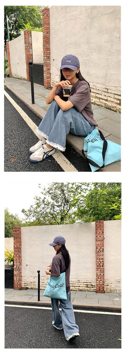 【H5253】實拍夏季y2k手繪大蝴蝶低腰垂感荷葉牛仔褲250513