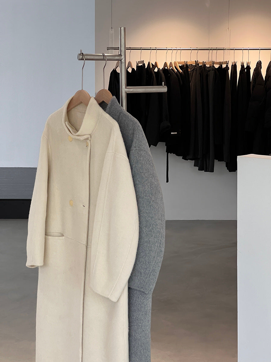 【cimz629065】實拍高級感貴氣重磅氣質羊毛桑蟬絲大衣外套251128