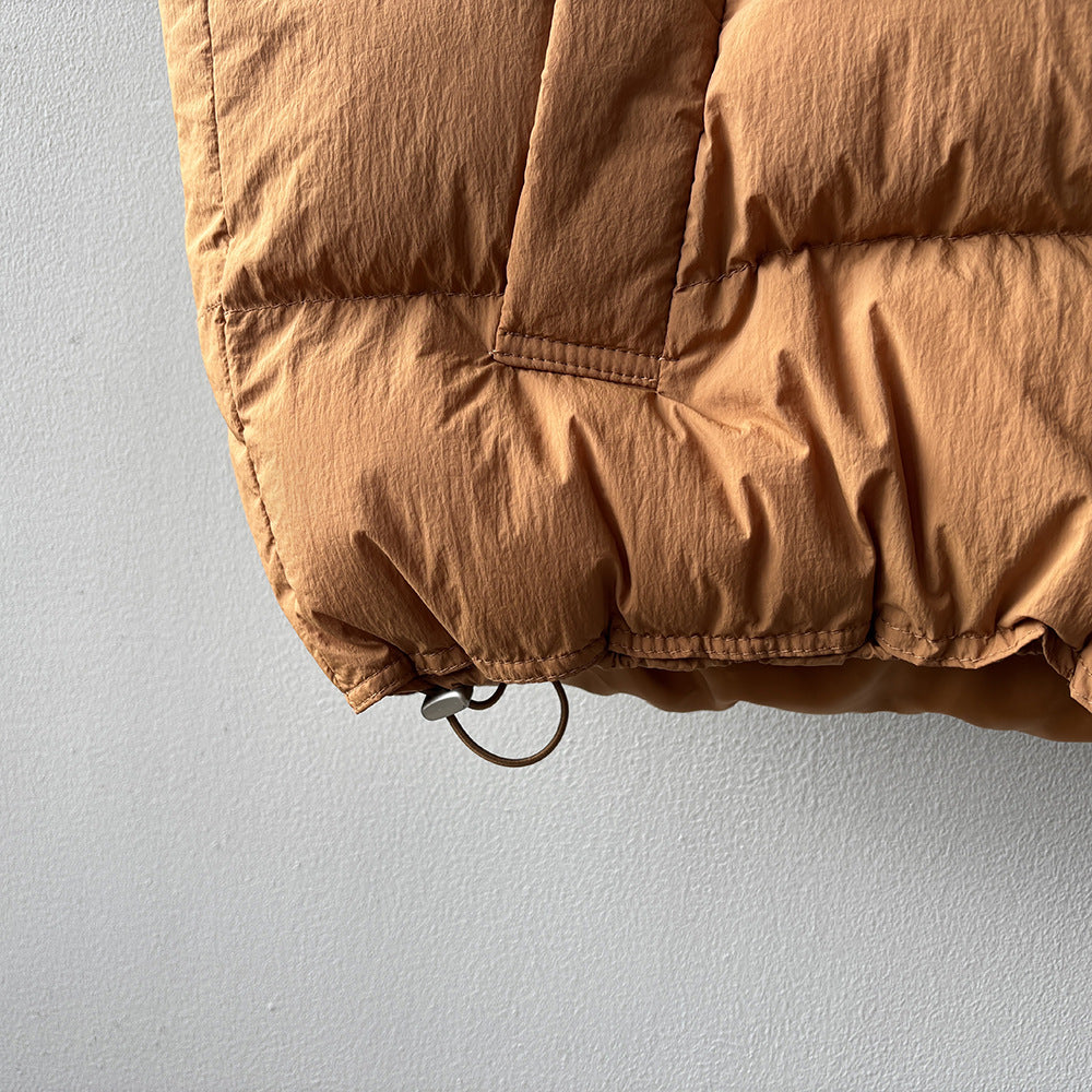 【Y82635】實拍秋冬簡約圓領棉背心251106