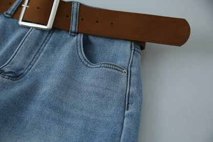 【LD11010】實拍S~XL復古加絨加厚高腰直筒牛仔褲251110