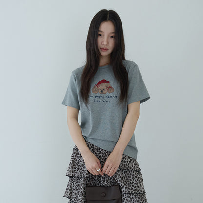 【LD11202】實拍日系🐶小狗印花刺繡寬鬆百搭顯瘦短袖T恤260407
