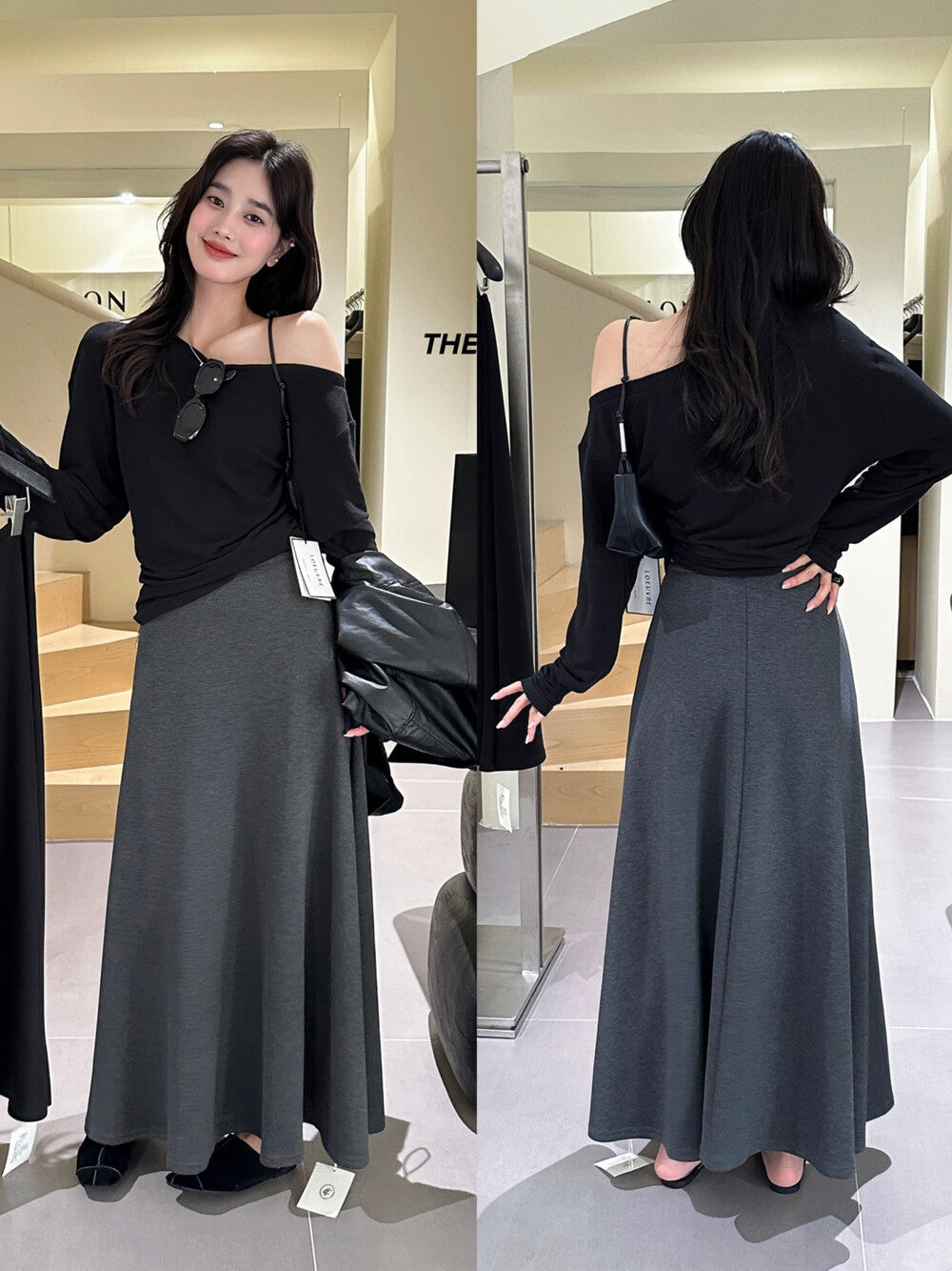 【L1130】實拍檸檬休閒顯瘦空氣棉A字裙251117