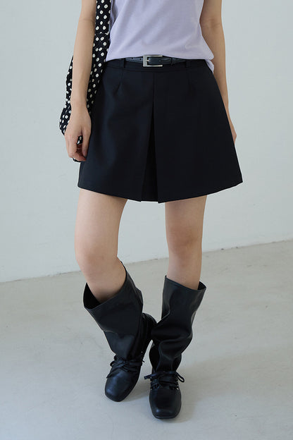 【LD11188】時髦S~XL高智感氣場😎氣質設計感高腰顯瘦西裝短裙260324