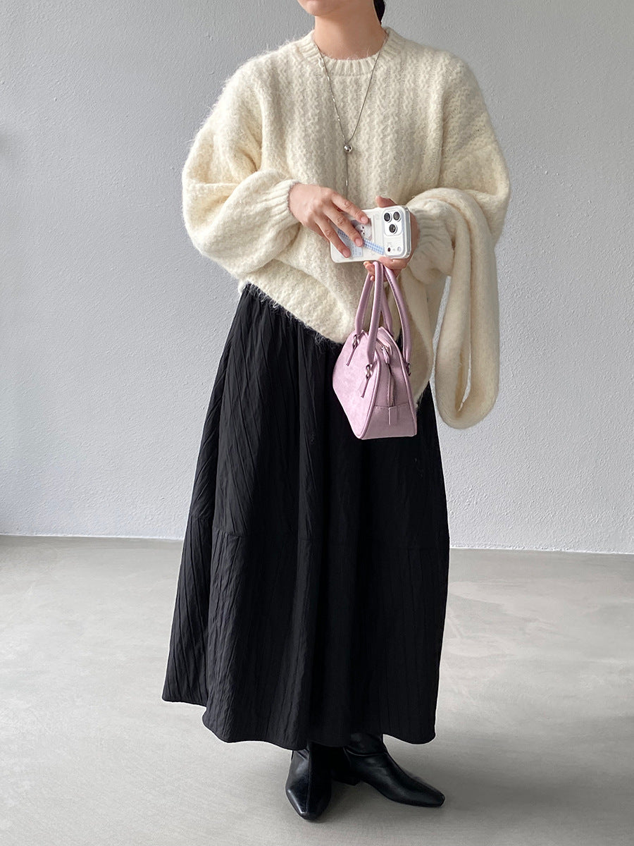 【cimz0672】實拍細緻閃亮針織毛衣+圍巾251128