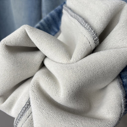 【Y981316】實拍S~XL冬季高腰加絨直筒牛仔褲含腰帶251106