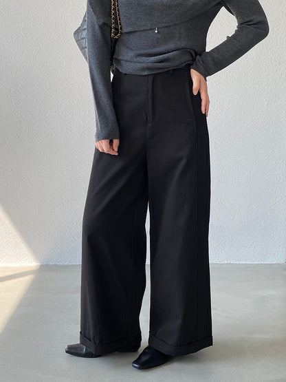 【cim1678】實拍法式高級優雅感顯瘦天絲棉直筒褲251030