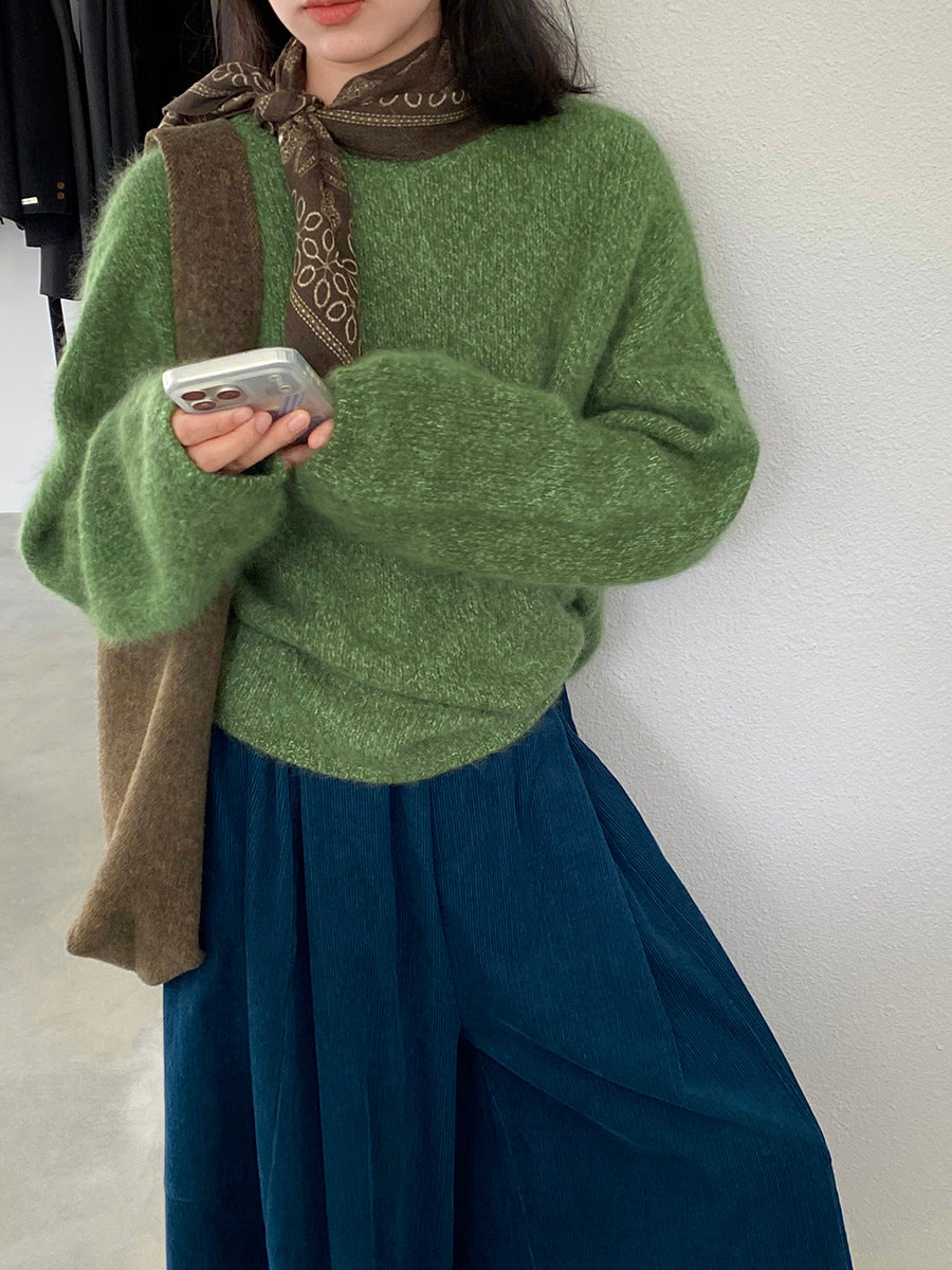 【cimz1373】實拍黑標奢柔雲朵 95羊毛5羊絨慵懶加厚針織毛衣251128