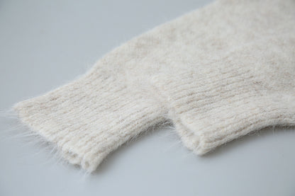 【LD11004】實拍兔絨毛混紡費爾島針織毛衣半拉鏈大翻領251110