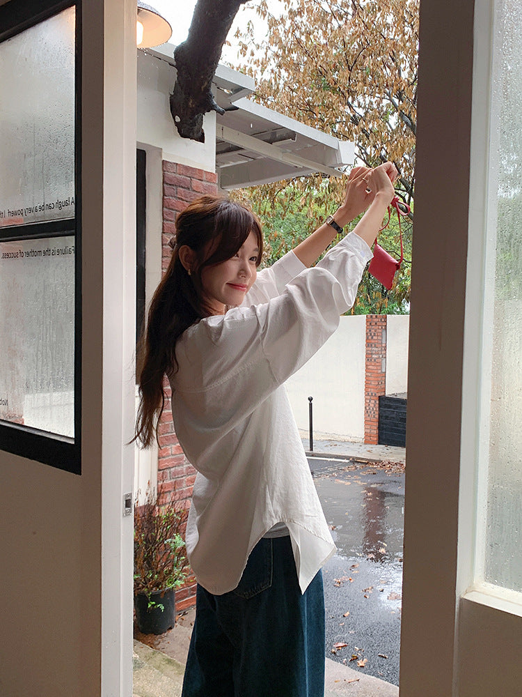 【LD2054】實拍麂皮絨感刺繡襯衫251103