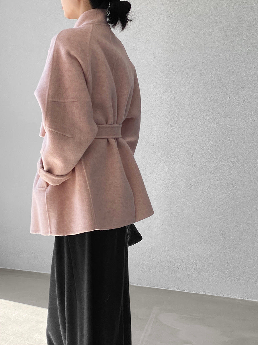 【cimzD6616】實拍高級大氣款雙面羊毛呢廓形外套大衣（100羊毛）251120