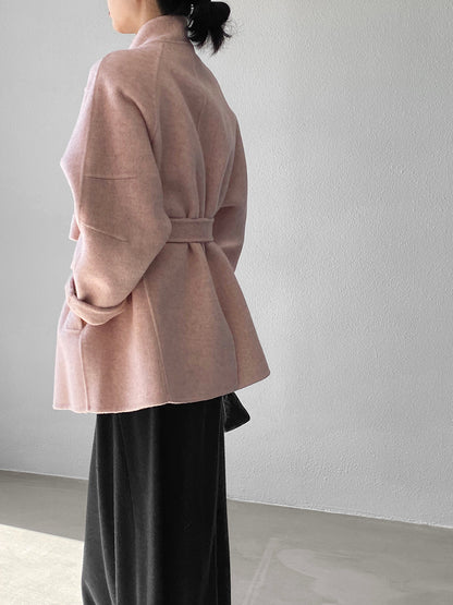 【cimzD6616】實拍高級大氣款雙面羊毛呢廓形外套大衣（100羊毛）251120