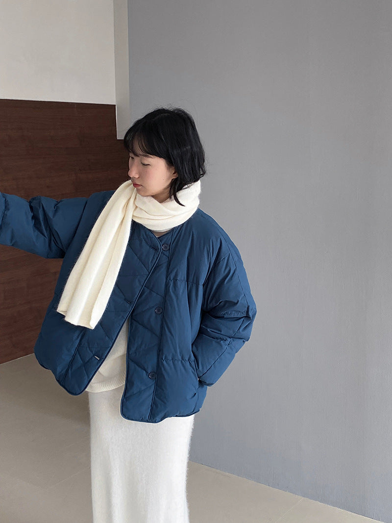 【cimz1010】實拍冬日温暖加厚90％白鴨絨羽絨外套大衣251128