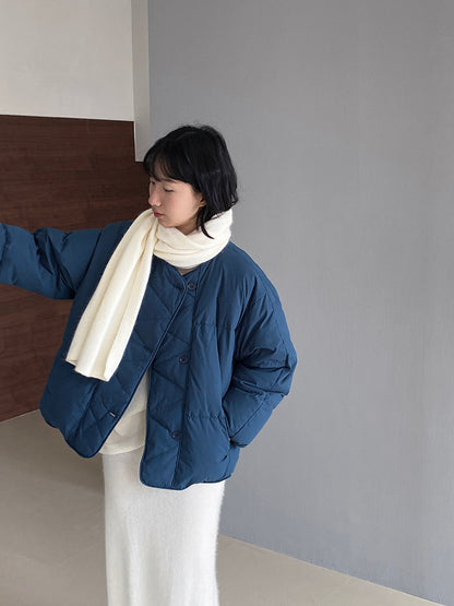 【cimz1010】實拍冬日温暖加厚90％白鴨絨羽絨外套大衣251128