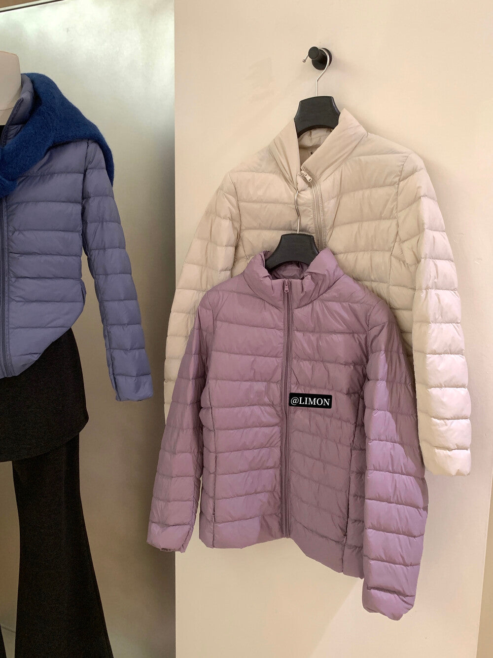 【L1189】實拍M~XL檸檬秋冬輕薄好收納立領保暖白鴨絨外套251117
