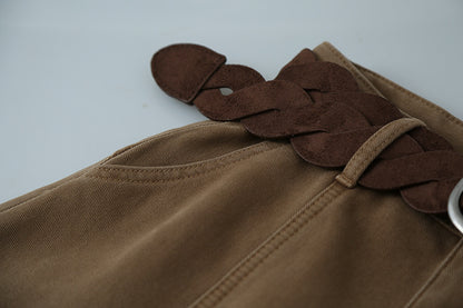 【LD11020】實拍S~XL加絨加厚復古水洗做舊彎刀闊腿牛仔褲251110