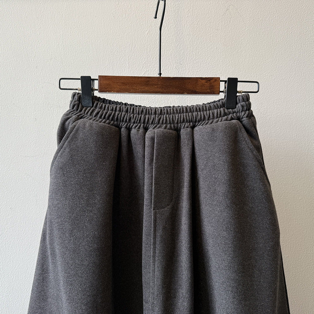 【Y82671】 實拍秋冬氣質花苞毛呢A字裙251023