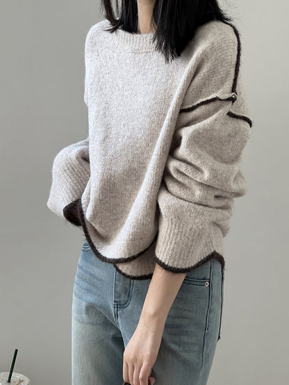 【YP2472】 實拍熱銷不規則針織毛衣251023