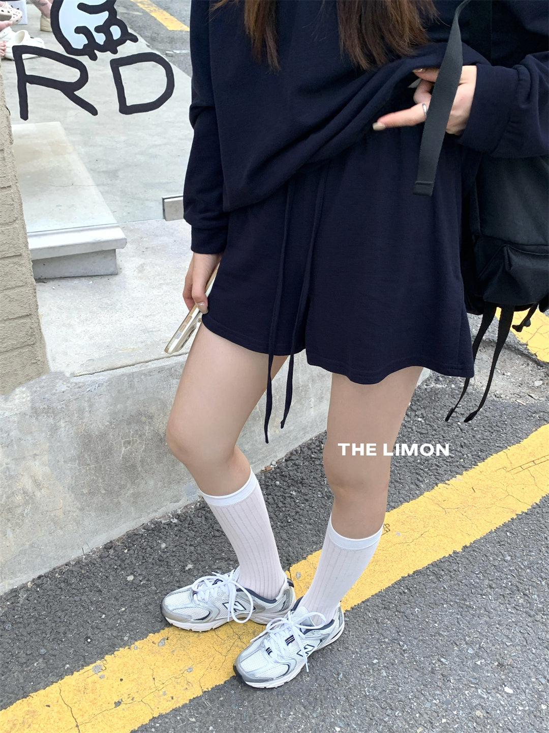 【L9008】實拍檸檬家休閒運動套裝 顯瘦上衣+寬鬆闊腿褲250901