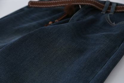 【LD11073】實拍S~XL保暖加絨加厚高腰直筒牛仔褲251209