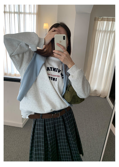 【H5507】實拍假兩件毛巾絨大版加厚衛衣251118