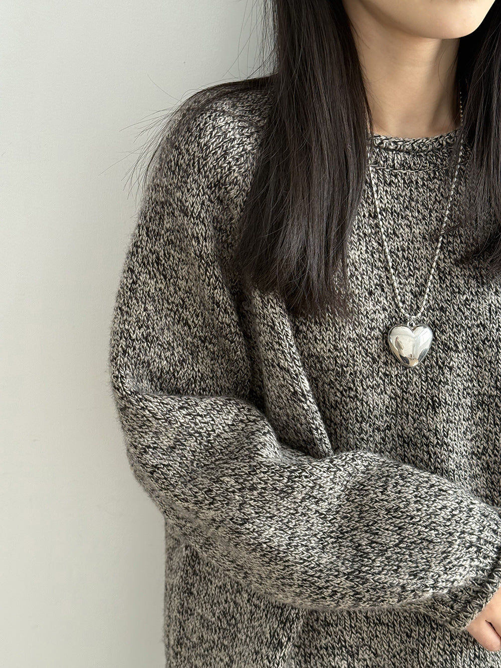 【Y276】實拍冬季軟糯慵懶保暖針織毛衣（棉羊毛10%)251106