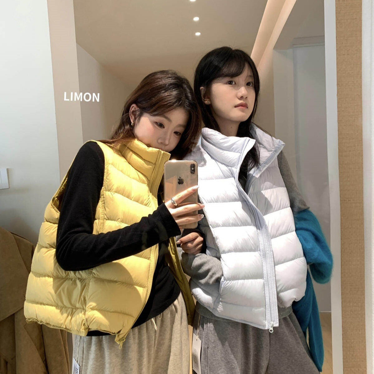 【LDTM1999】檸檬家休閒百搭・立領短版羽絨背心261020