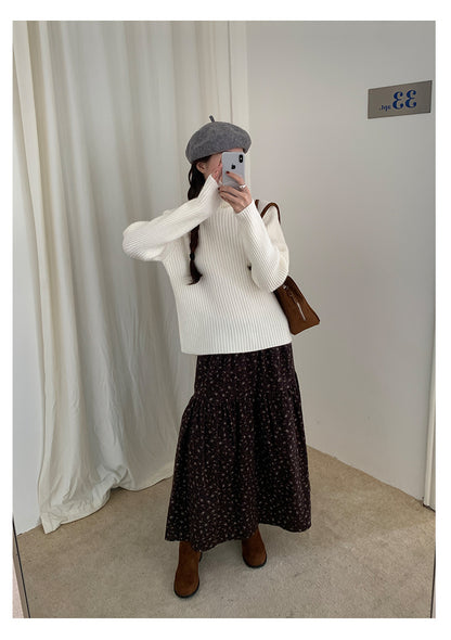 【H5484】實拍秋冬加厚慵懶高領針織毛衣251109