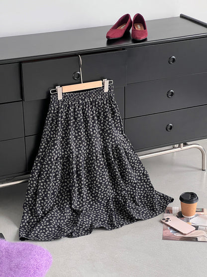 【cimz1729】實拍復古時髦碎花加絨長裙251128