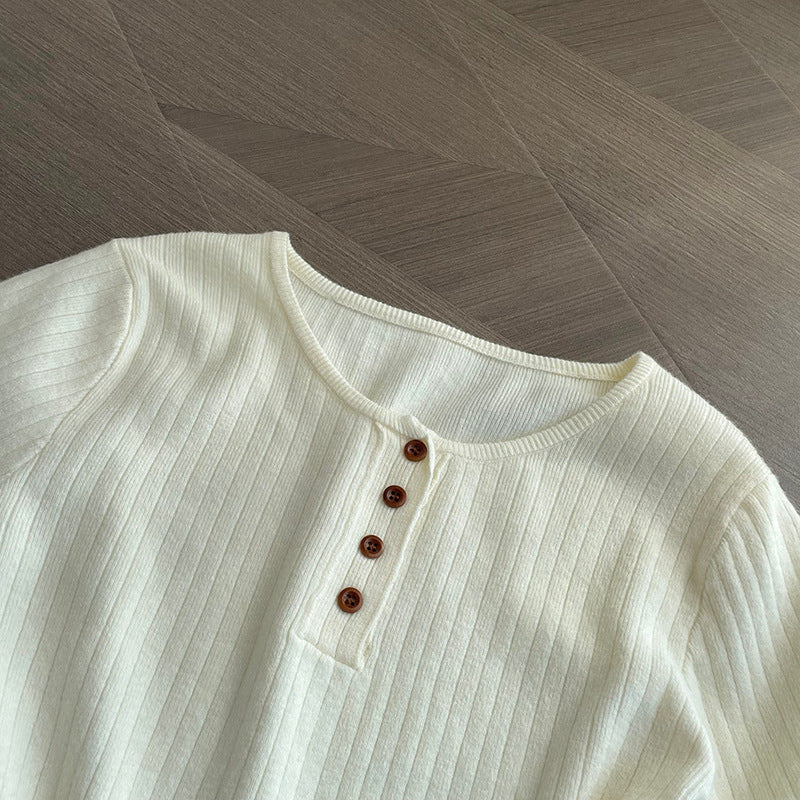 【cimYL369】實拍圓領坑條安迪绒氣質針織衫251201