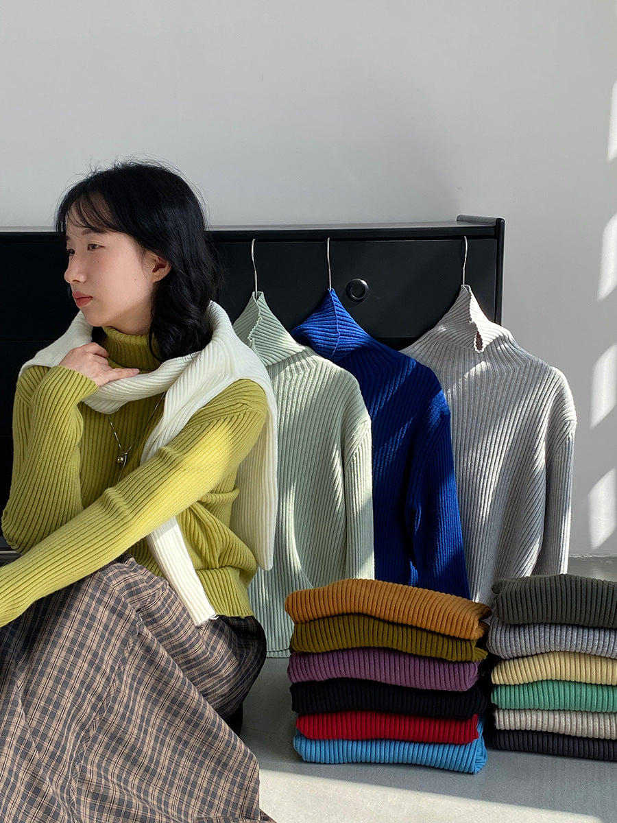 【cimz1388】實拍高領加厚高級感針織毛衣251128