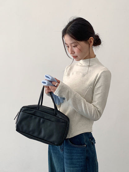 【LD11041】實拍羊绒簡約高領長袖T恤251202