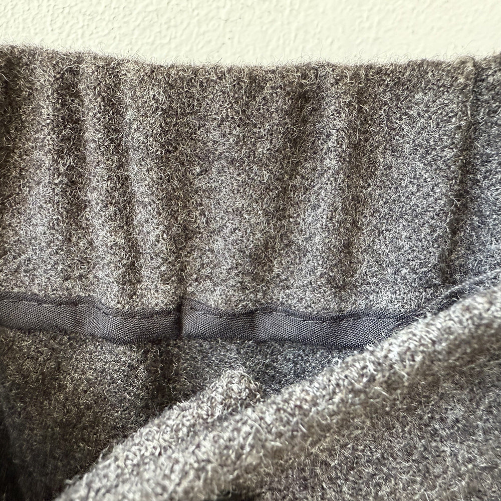 【Y82677】 實拍復古系帶加厚七分闊腿褲251023