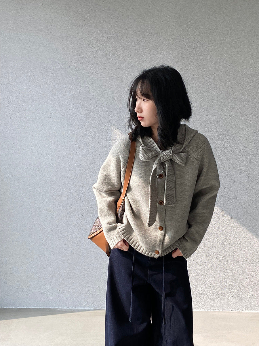 【cimz5935】實拍韓版復古針織戴帽+復古圓領針織開衫(羊毛5)251120