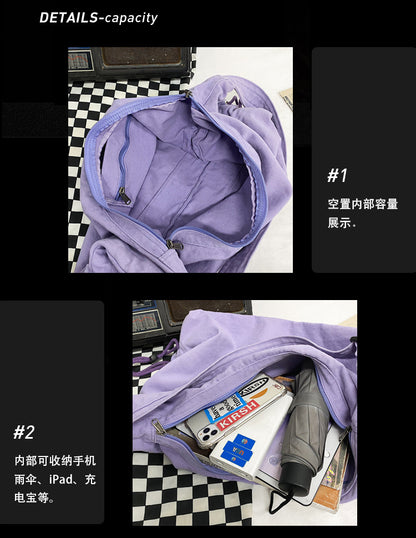【B7817】韓國文藝肩背抽皺帆布肩背包250514