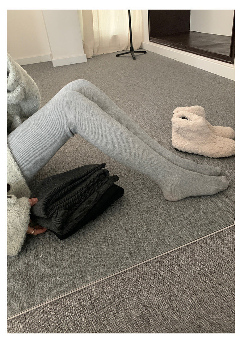 【H5504】實拍高腰收腹彈性超顯瘦連腳內搭褲一般款/加厚款251118