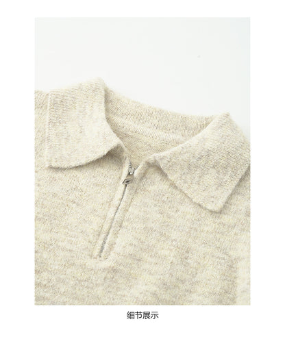 【H5513】實拍老錢風POLO領長袖針織毛衣251118