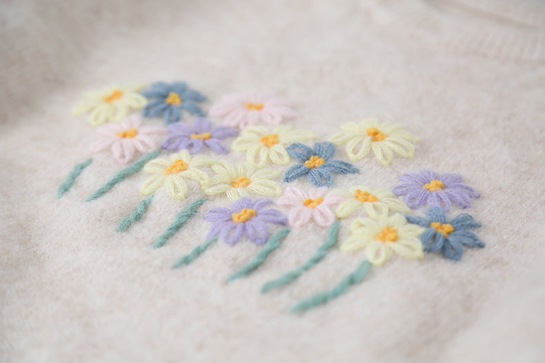 【LD11038】實拍立體小花針織衫251202