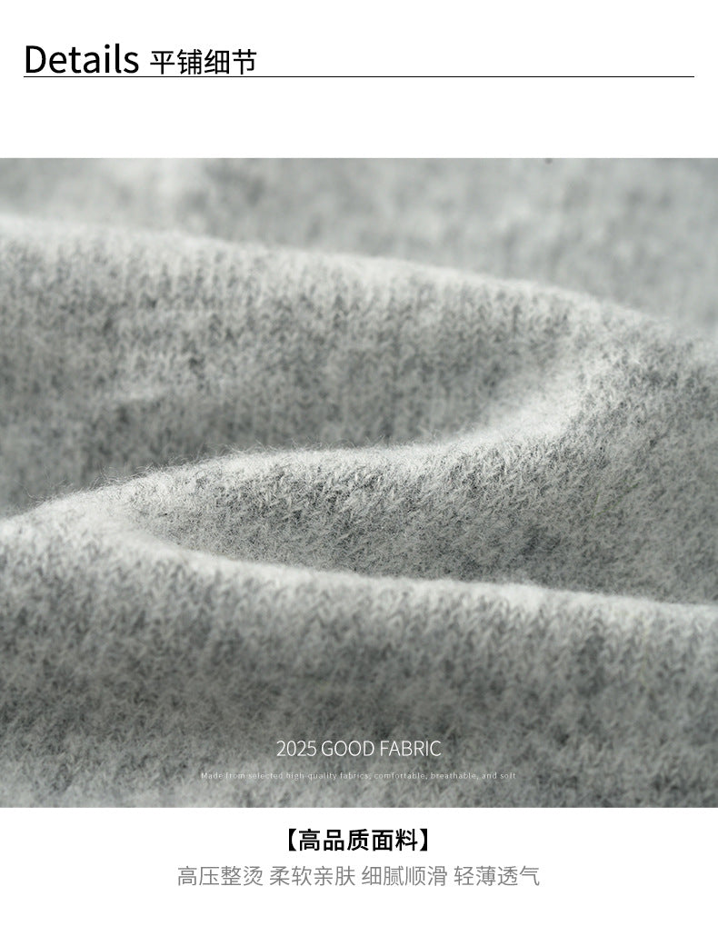 【H5499】實拍 復古磨毛狗狗印花長袖T恤251118