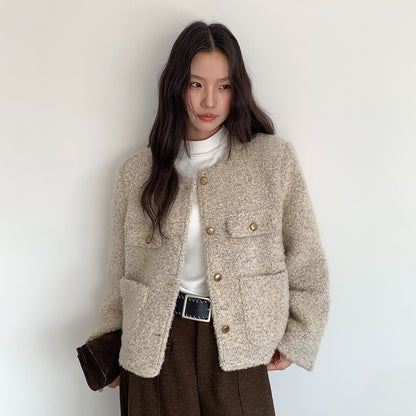 【LD9507】實拍高級感小香風粗花呢子外套251110